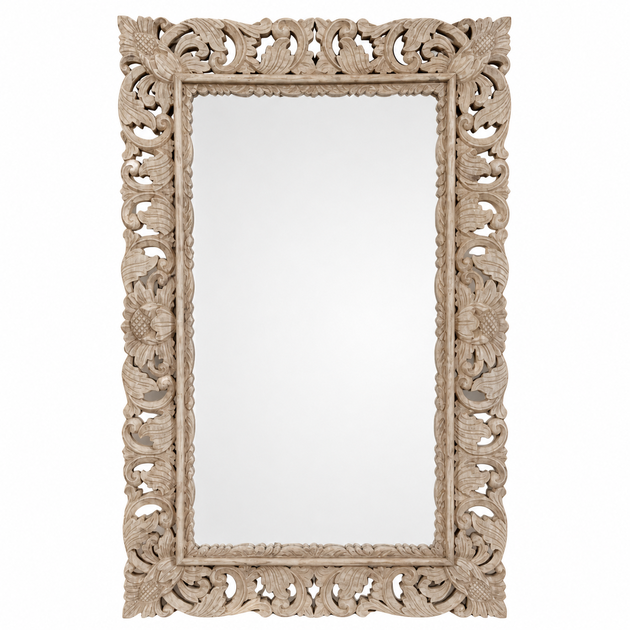 Nishantha Mirror in Raw Wood - Image 3