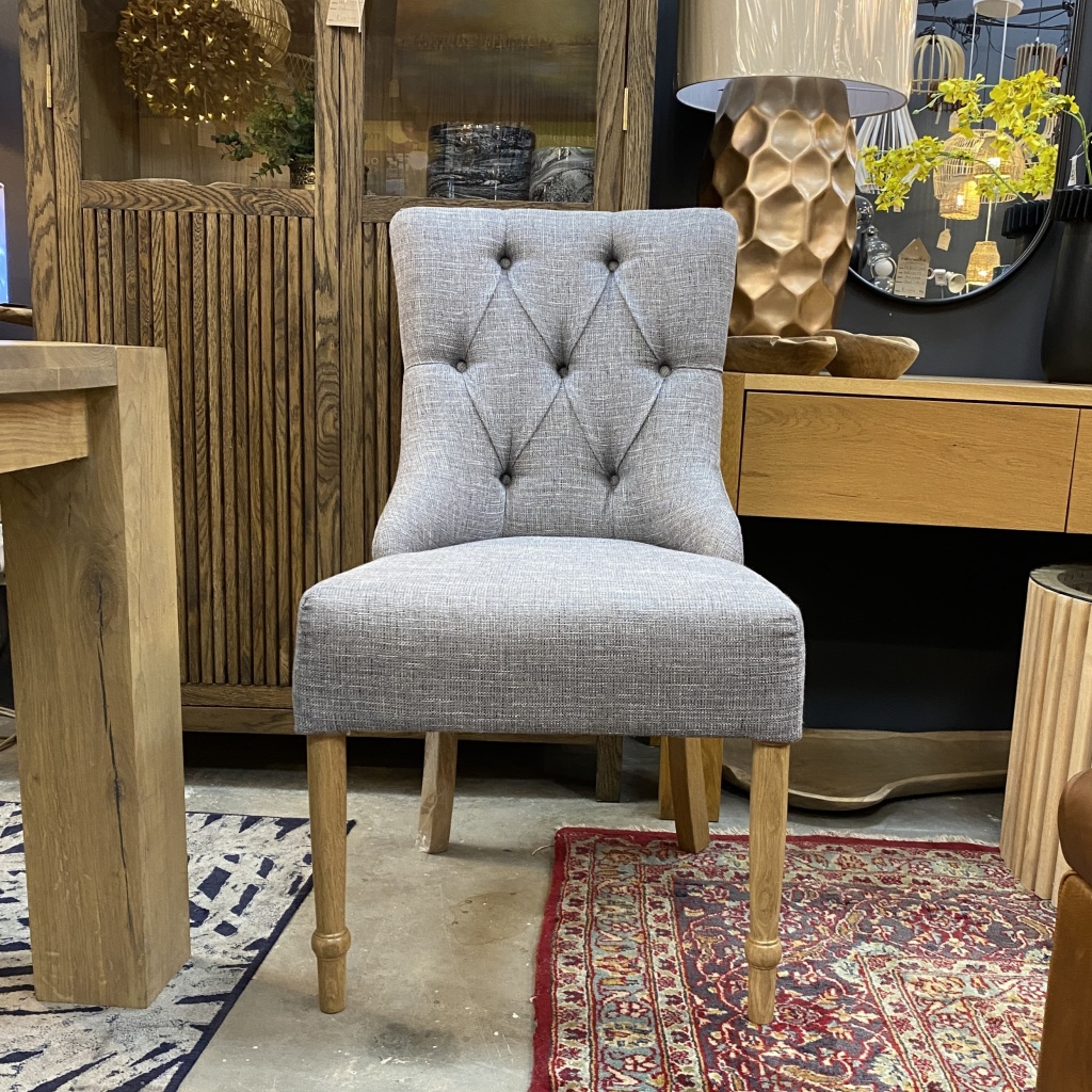 Mandy Dining Chair with Button Back - Image 2