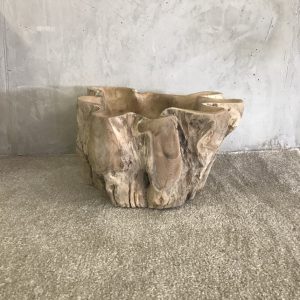 Teak Lily Flower Bowl Erosion
