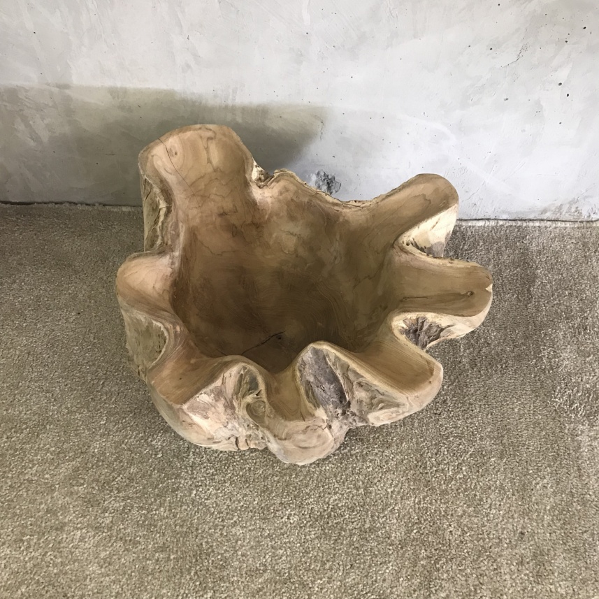 Teak Lily Flower Bowl Erosion - Image 2