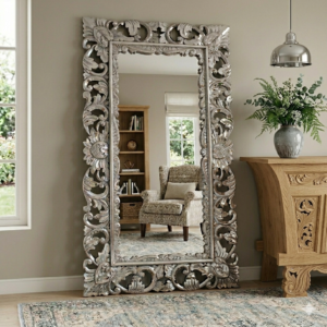 Nishantha Mirror Antique Silver - 200 x 100cm