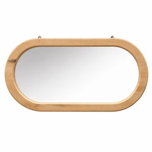 Oval Wood Mirror