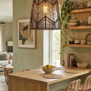 Woven Pendant Black - 40 x 50cm (D x H)